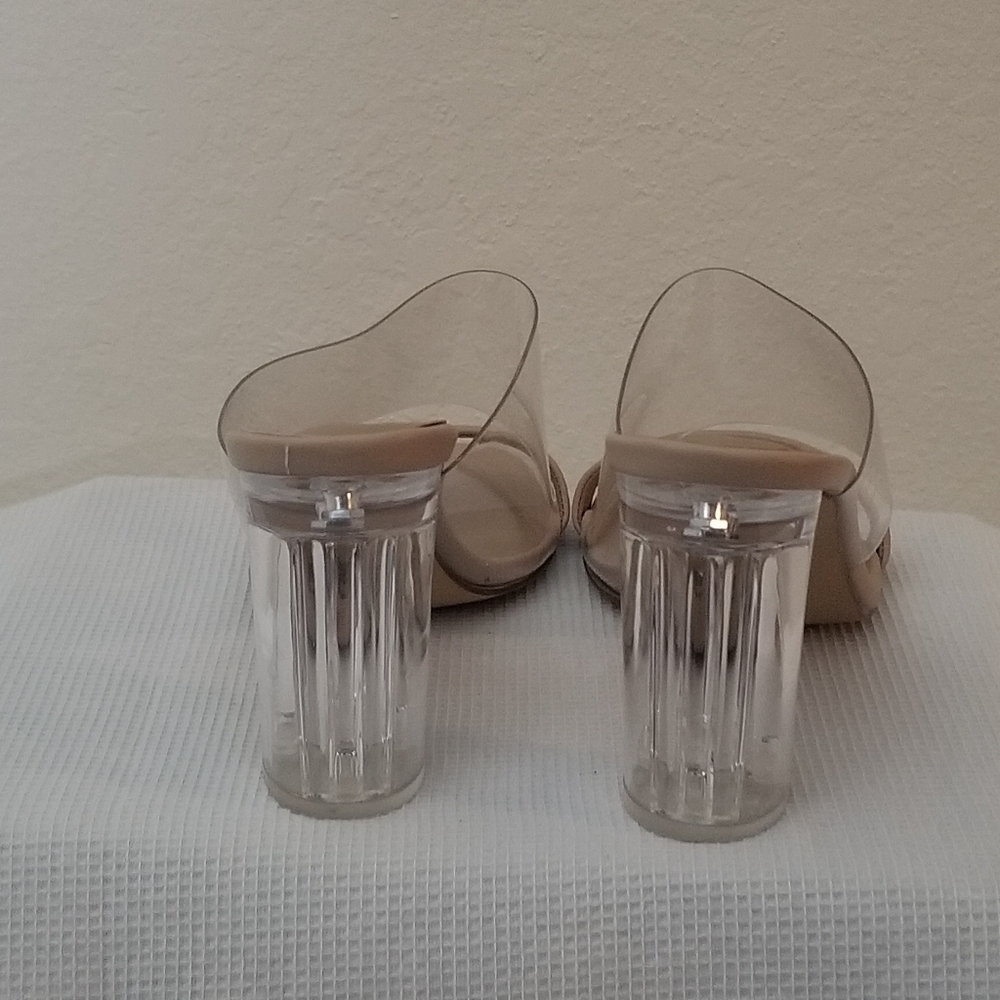 Steve Madden Averie Clear Block Heels - Picture 2 of 6